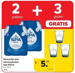 Carrefour Natuurlijk plat mineraalwater Spa Reine aanbieding