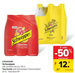 Carrefour Limonade Schweppes aanbieding