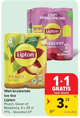 Carrefour Niet-bruisende Ice tea Lipton aanbieding