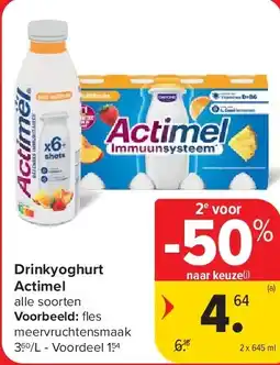 Carrefour Drinkyoghurt Actimel aanbieding