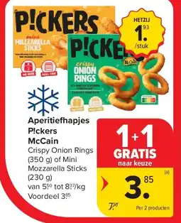 Carrefour Aperitiefhapjes P!ckers McCain aanbieding