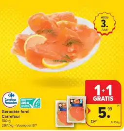Carrefour Gerookte forel Carrefour aanbieding