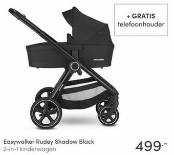 Baby & Tiener Easywalker rudey shadow black 2-in-1 kinderwagen aanbieding