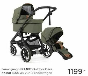 Baby & Tiener Emmaljunganxt nxt outdoor olive nxt90 black 3.0 2-in-1 kinderwagen aanbieding
