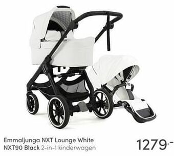 Baby & Tiener Emmaljunga nxt lounge white nxt90 black 2-in-1 kinderwagen aanbieding