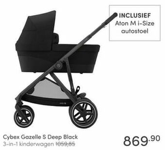 Baby & Tiener Cybex gazelle s deep black 3-in-1 kinderwagen aanbieding