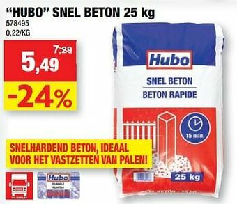 Hubo Hubo snel beton aanbieding