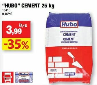 Hubo Hubo cement aanbieding