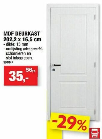 Hubo Mdf deurkast aanbieding