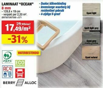 Hubo Laminaat ocean aanbieding