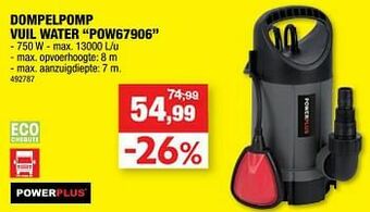 Hubo Powerplus dompelpomp vuil water pow67906 aanbieding