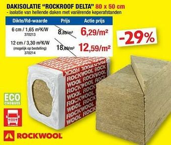 Hubo Dakisolatie rockroof delta aanbieding
