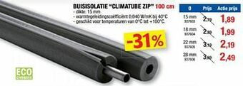 Hubo Buisisolatie climatube zip aanbieding
