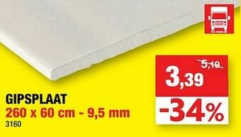 Hubo Gipsplaat aanbieding