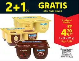 Cora Roomdessert danone danette aanbieding