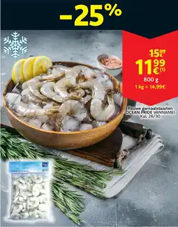 Cora Rauwe garnaalstaarten ocean pride vannamei aanbieding