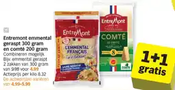 Albert Heijn Entremont emmental geraspt en comté aanbieding