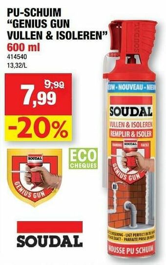 Hubo Pu-schuim genius gun vullen + isoleren aanbieding