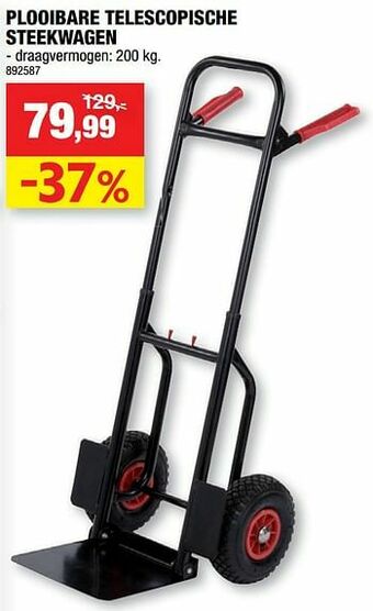 Hubo Plooibare telescopische steekwagen aanbieding