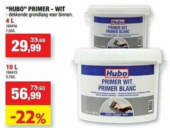 Hubo Hubo primer - wit aanbieding