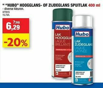 Hubo Hubo hoogglans- of zijdeglans spuitlak aanbieding