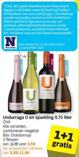 Albert Heijn Undurraga u en sparkling aanbieding