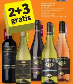 Albert Heijn Hardys crest en winemaker's lot aanbieding