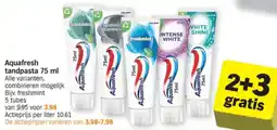 Albert Heijn Aquafresh tandpasta aanbieding