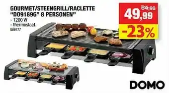 Hubo Domo elektro gourmet-steengrill-raclette do9189g 8 personen aanbieding