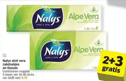 Albert Heijn Nalys aloe vera zakdoekjes en tissues aanbieding