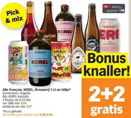 Albert Heijn Alle françois kerel brouwerij 't ij en uiltje aanbieding