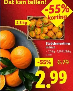 Lidl Bladclementines in kist aanbieding