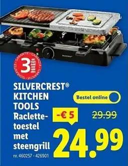 Lidl Silvercrest kitchen tools raclette toestel met steengrill aanbieding
