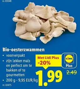Lidl Bio-oesterzwammen aanbieding