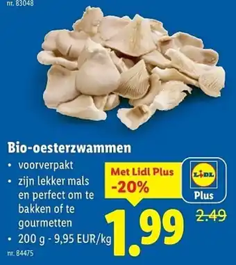 Lidl Bio-oesterzwammen aanbieding
