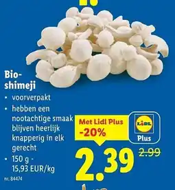 Lidl Bio shimeji aanbieding