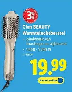 Lidl Cien beauty warmteluchtborstel aanbieding