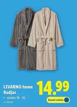 Lidl Livarno home badjas aanbieding