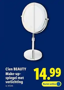 Lidl Cien beauty make-up spiegel met verlichting aanbieding