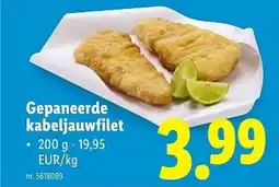 Lidl Gepaneerde kabeljauwfilet aanbieding