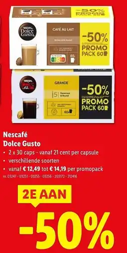 Lidl Nescafé dolce gusto aanbieding