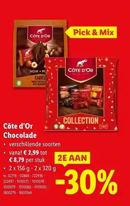 Lidl Côte d'or chocolade aanbieding