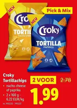Lidl Croky tortillachips aanbieding