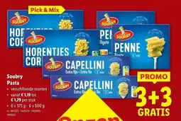 Lidl Soubry pasta aanbieding