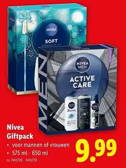 Lidl Nivea giftpack aanbieding