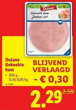 Lidl Dulano gekookte ham aanbieding