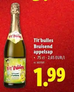 Lidl Tit'bulles bruisend appelsap aanbieding