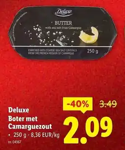 Lidl Deluxe boter met camarguezout aanbieding
