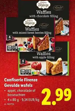 Lidl Confiserie firenze gevulde wafels aanbieding