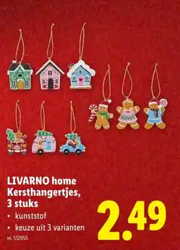 Lidl LIVARNO home Kersthangertjes, 3 stuks aanbieding